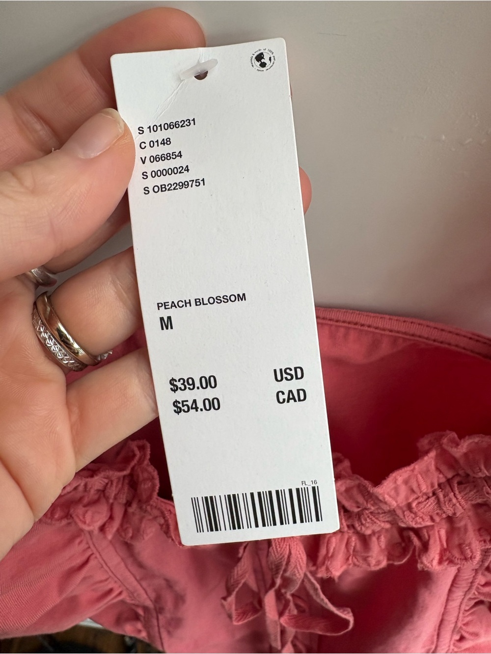 Womens Pink Ruffle Button-Front Tank Top - Picture 9 of 12